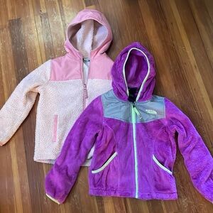 Girls size small fleece jackets